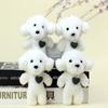 Cute Miniature Teddy Dog Plush Keyring Stuffed Poodle Toy Heart-shaped Puppy