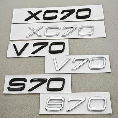3D ABS Car Letters XC70 S70 V70 Logo Rear Trunk Badge Emblem Decals For XC70 S70 V70 Exterior Accessories