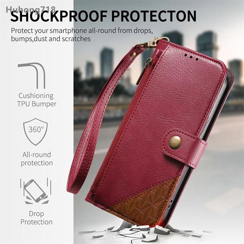 For Xiaomi Poco C55 C61 C65 C71 C75 C85 F5 F7 Ultra M3 M4 M6 M7 Pro 4G 5G Wallet Case Flip Leather Cover Zipper Coin Pocket Soft Full Body