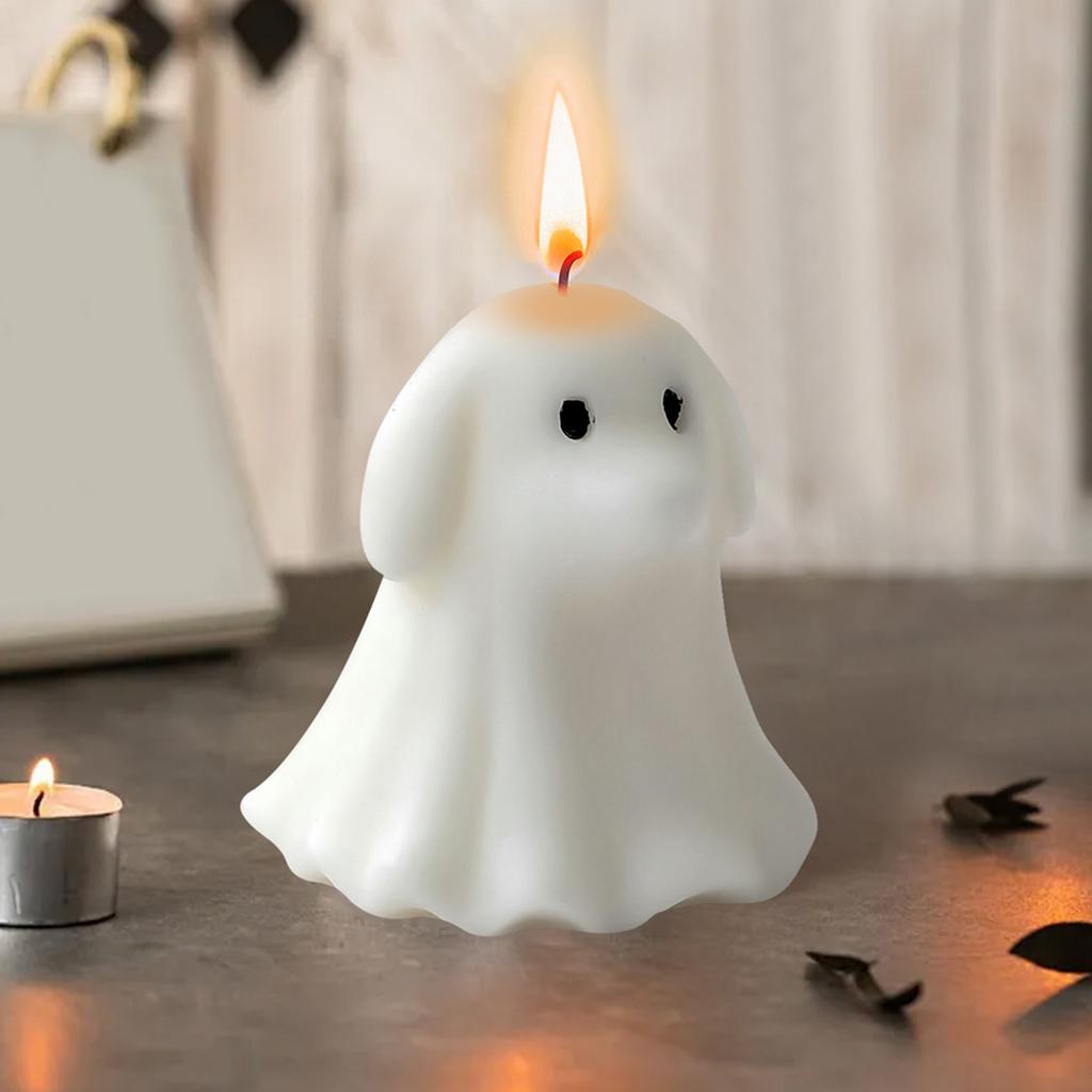 Cat Dog Ghost Silicone Mould Handmade Figurine Silicone Mold Spooky Candle Mold for Baking Candle Crafting