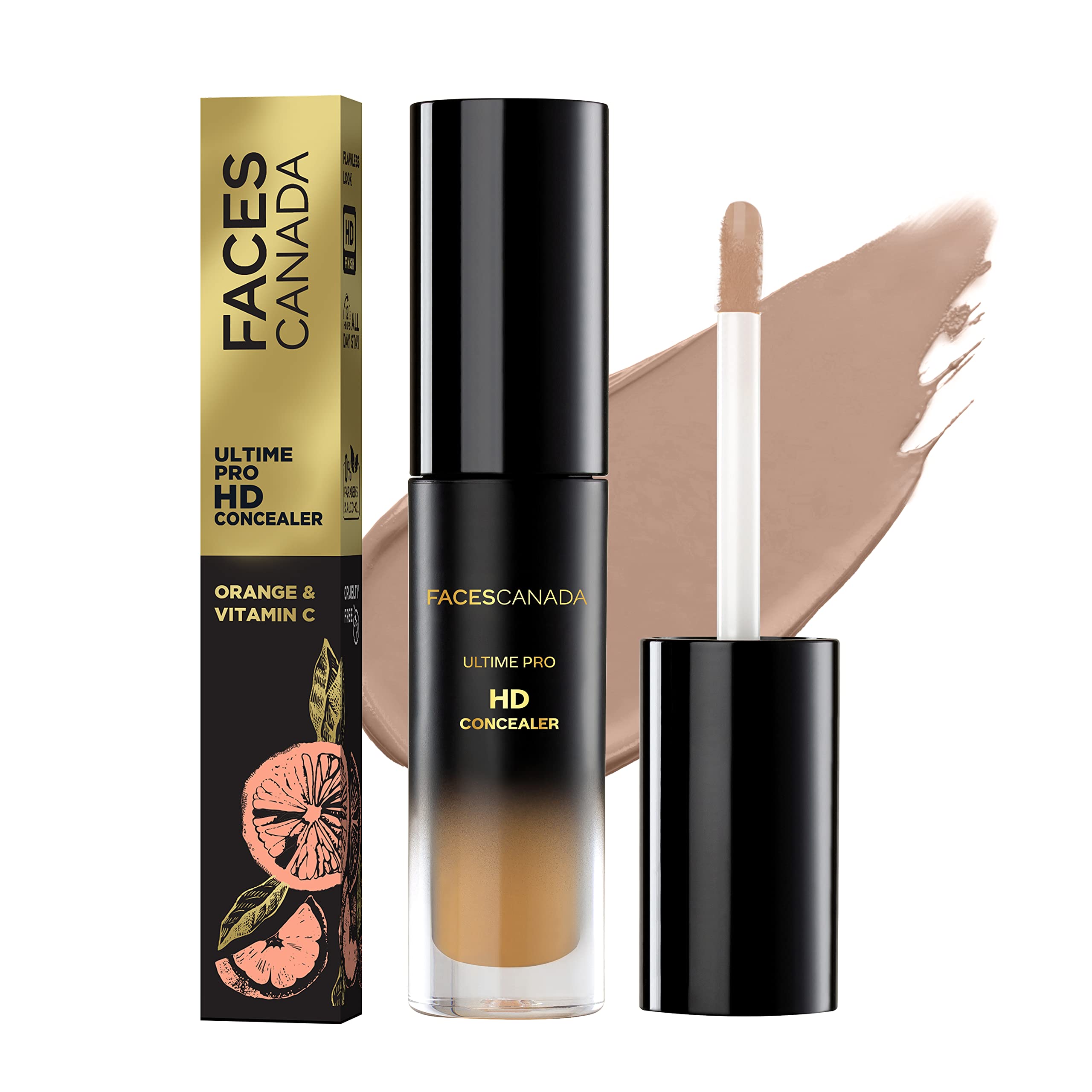 

FACESCANADA Ultime Pro HD Medium Coverage All Skin Type Liquid Concealer - Caramel Crunch 03, 3.8ml | Natural Matte Finish | 12HR Long Stay | Ble