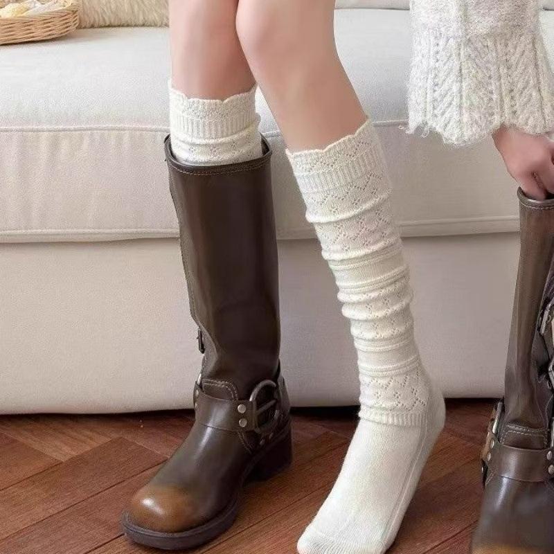 Women's Retro Lace Wool Ballet-Style Warm Calf Socks