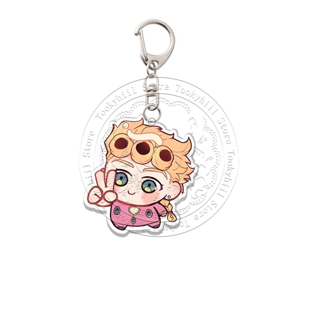 JoJo's Bizarre Adventure Acryl Schlüsselanhänger Q-Version Dekoration Tasche Anhänger Zubehör Schüler Anime Cartoon Geburtstagsgeschenk
