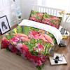 Tropical Flamingo Paradise Bedding Set Kid'S And Adults' Bedroom Decor, Exquisite Three-Piece Bedding Set Gift