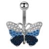 Butterfly Pendant Belly Button Ring Stainless Steel Light Luxury Navel Nail For Women Body Piercing Jewelry