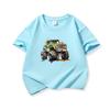 Kids Cotton T Shirt Watercolor Offroad Car Print Crew Neck Short Sleeve Tee Casual Breathable Boys Girls Summer Tops