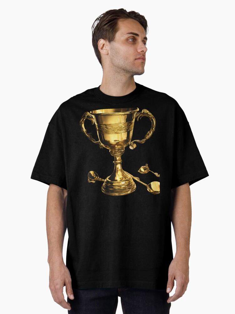 Football Manager Football Golden Awesome Cup Oversized Unisex T-Shirt