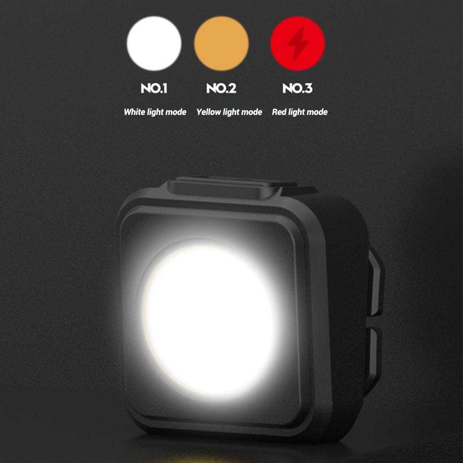 Super Bright COB Headlight USB C Rechargeable Headlamp Outdoor Powerful Emergency Floodlight Flashlight with Yellow Red Lights