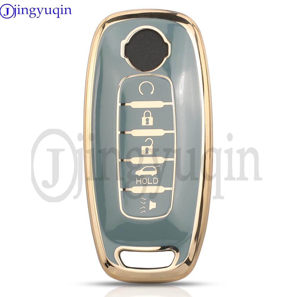 Jingyuqin Soft Tpu Car Key Case 3/4/5 Buttons For Nissan Rouge Kicks Pathfinder J12 Ariya Altima Rogue Qashqai Bluebird Sylphy