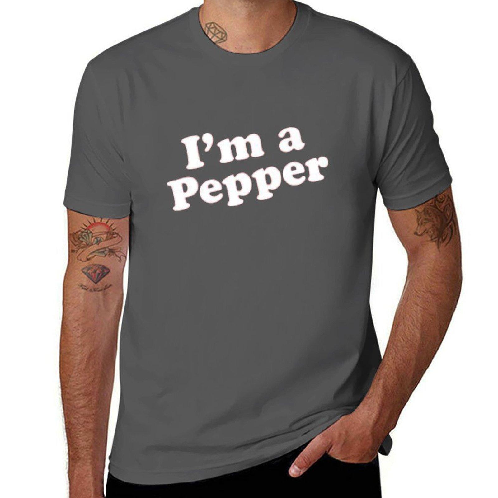 

Im a Pepper Maroon TShirt Large Size Loose Casual Tee 4XL