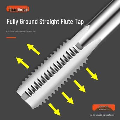 High Hardness Straight Flute Hand Tap - Universal Manual Tapping Tool