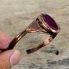 Facettierter Kaschmir-Rubin Armreif Elektrogeformter Kupfer Edelstein Armreif Verstellbarer Armreif Handgefertigter Armreif Elektrogeformter Schmuck Geschenke für Mama