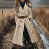 Women's Fashion Jacket Casual Solid-color Long-sleeved Cardigan Long Coat