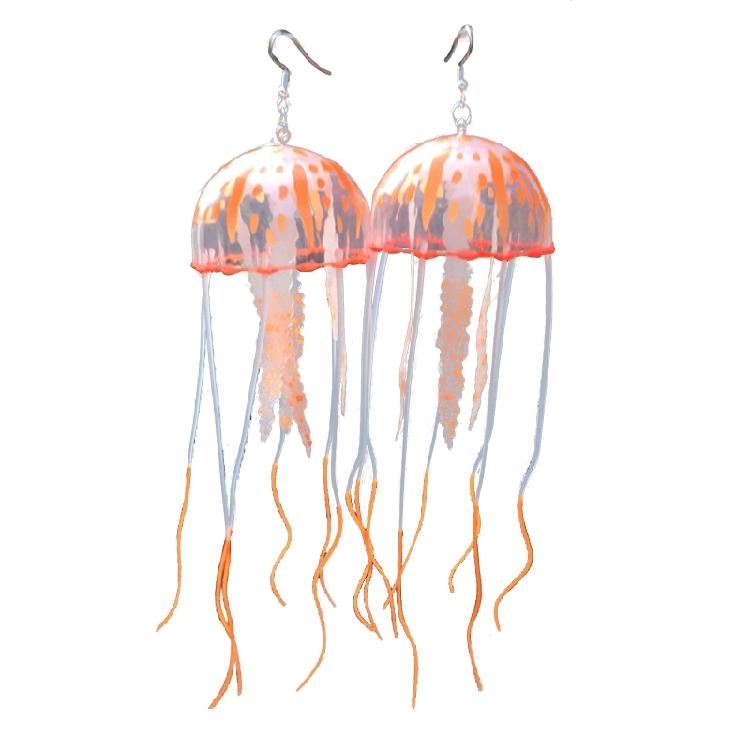 Jellyfish Pendants for Women DIY Handmade Accessories Good Luck Jewelry Earrings