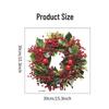 Christmas Wreath & Wall/Fridge Sticker Set: Pine, Cypress, Acacia Bean Design for Home Decor