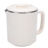 Portable Electric Kettle White 600ml Stainless Steel Interior Insulated Hot Water Kettle for Tea Coffee