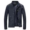 Men's Autumn and Winter New PU Leather Men's Jacket Washed and Velvet Motorcycle Leather Jacket