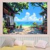 Hayao Miyazaki Town Style Tapestry, Wall Hanging for Bedroom Headboard Decor, Photo Backdrop Cloth