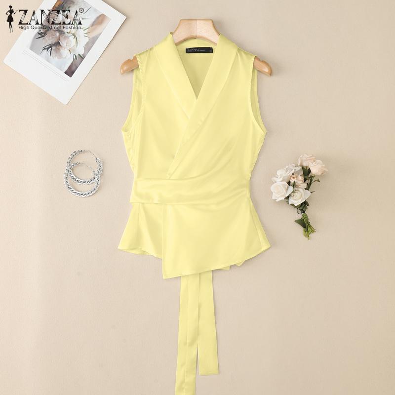 ZANZEA Women Summer V-Neck Casual Sleeveless Tank Tops