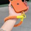 Colorful Plush Mobile Phone Wrist Lanyard with Single Buckle and Anti-Drop Feature