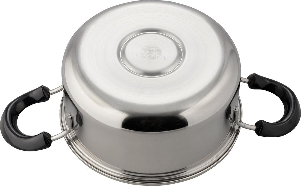 Wahei Freiz a 20cm Stainless Steel Pot with Suitable for Induction and Gas SR-8913, SG-certified Triple-layer Lid, Cooking.