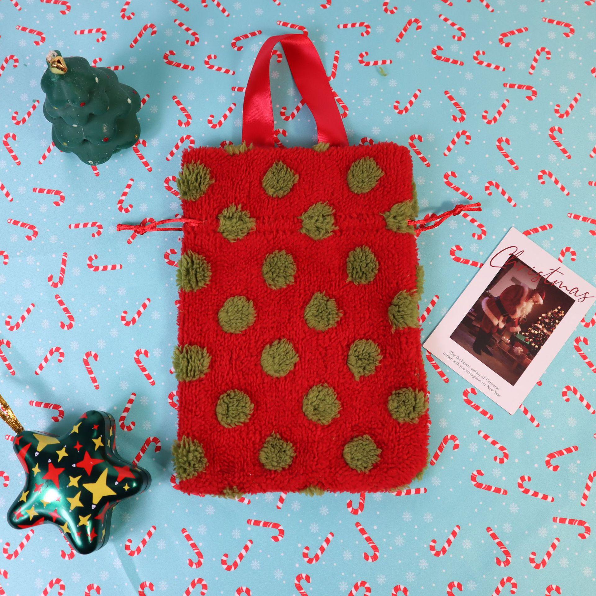 Christmas Eve Apple Gift Bag - Cartoon Handheld Candy Bag 17x23 cm