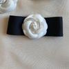 Black Brooch Fabric Camellia Flower Brooch Bow Tie Ladies College Style Shirt Collar Pins Vintage Wedding Party Brooches For Wom