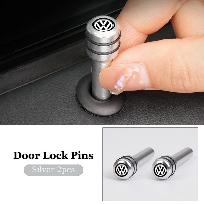 

2026 Hot For Volkswagen VW Car Security Door Pin Lock Alloy Door lock Knod Cover For Volkswagen VW Passat Golf Tiguan Polo Sciro