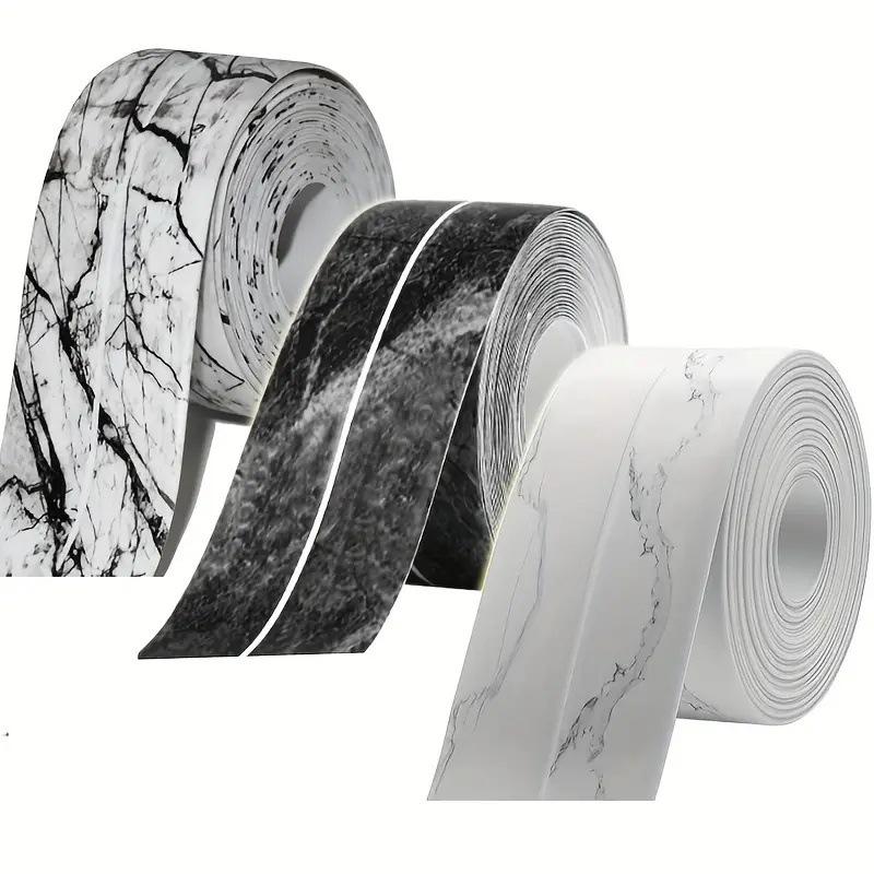 1 Rotolo Nastro Sigillante Autoadesivo in PVC LDQ - Impermeabile Facile da Applicare Sigillante Durevole per Bagno Cucina Piano di Lavoro