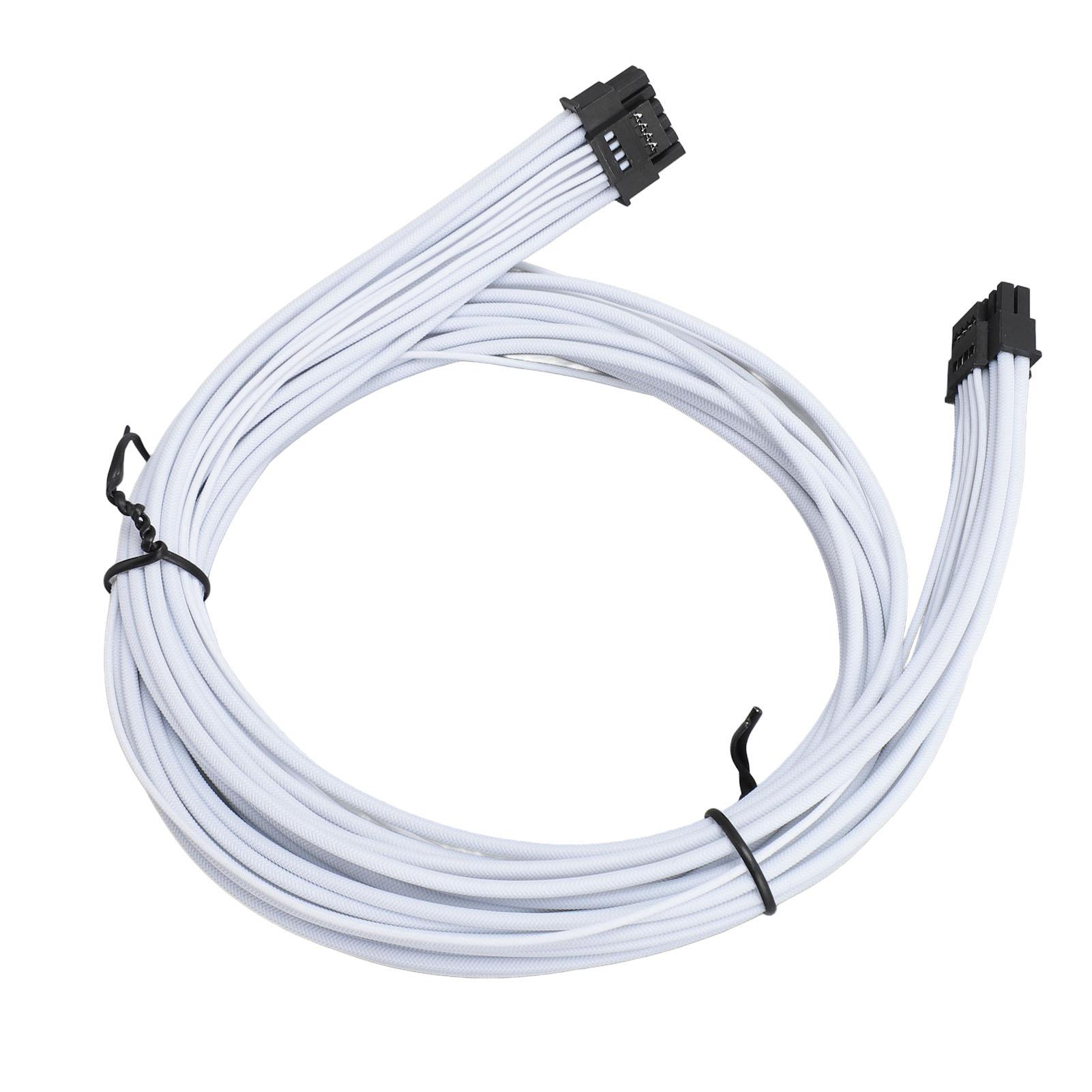 

Кабель питания графического процессора PCIE 5.0, огнестойкий, 12+4-контактный на 12+4-контактный кабель-адаптер питания графического процессора для белый