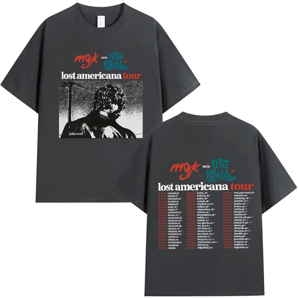 Rapper Machine Gun Kelly Tour 2025 Graphic T Shirt Man's Clothing Hip Hop Oversized T-shirt Fashion High Quality Cotton T Shirts