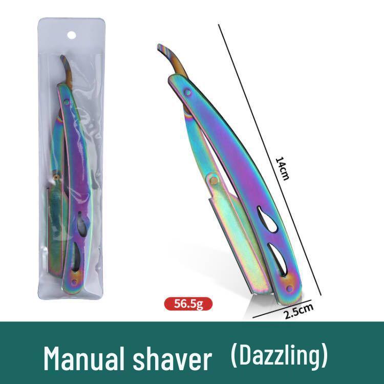 Stainless Steel Folding Razor: Men's Portable Eyebrow Trimmer & Face Shaver.