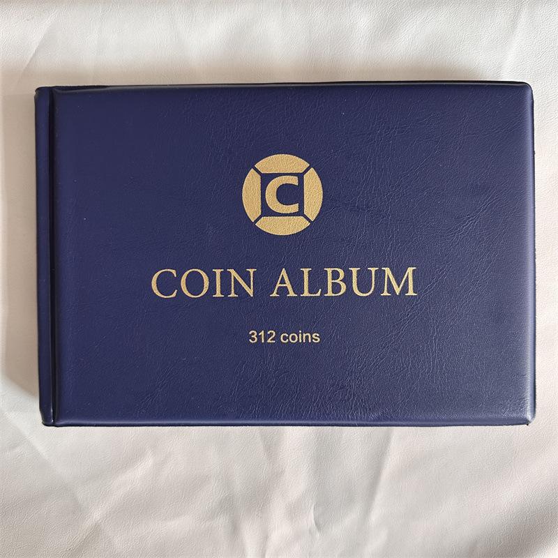 

Каталог монет и монет, 312 карточек, внутренняя страница, каталог коллекций медных монет и старинных монет 235 x 160 mm темно-синий