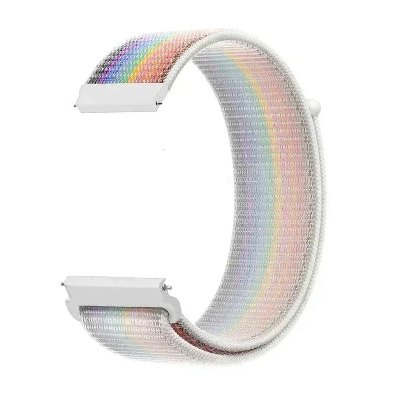 20mm Universal Kids Smart Sport Watch Band Nylon Loop Strap Adjustable Wristwatch Replacement Comfortable Children Watch Straps