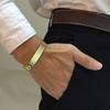 Personalized Stainless Steel Men Bracelet Bangle Engraved Fashion Custom ID Male Braslet Brazelaet Boy 7.7Inch 8.3Inch Dropship