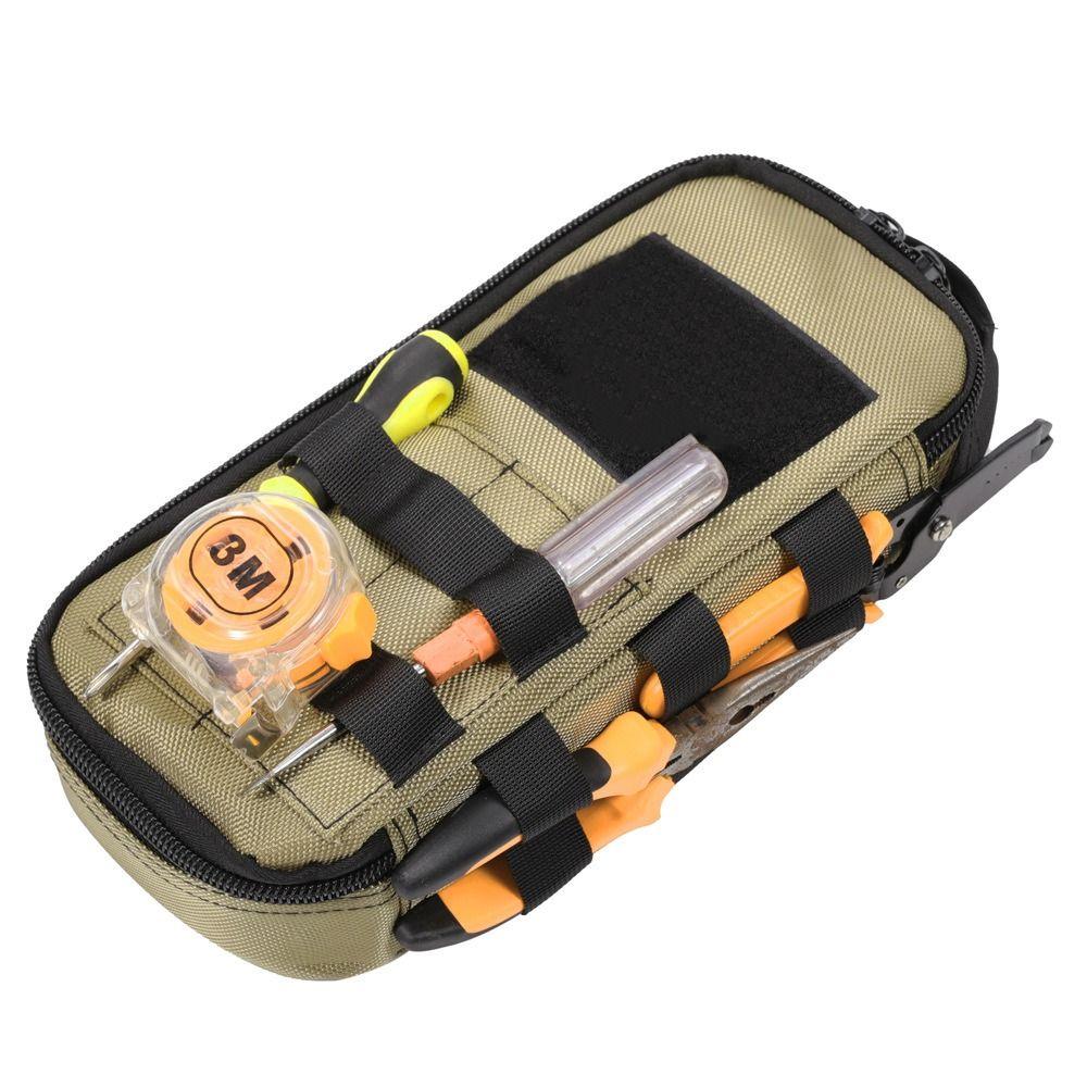 Portable Heavy Duty Hardware Tool Bag Multipocket Reinforced Electrician Tool Bag Oxford Cloth Large Capacity Handheld Tool Bag