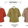 Ethnic Style Cotton Linen Two-Piece Set for Elderly Women - T-Shirt & Pants Summer Outfit