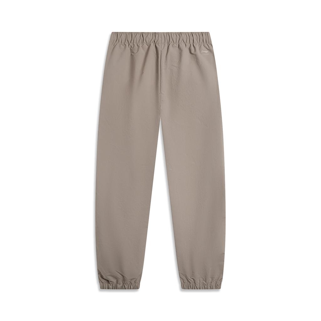 Li Ning Sports Lifestyle Series Comfortable Loose Solid Color Casual Pants Men Bottoms Brown AYKU607-3