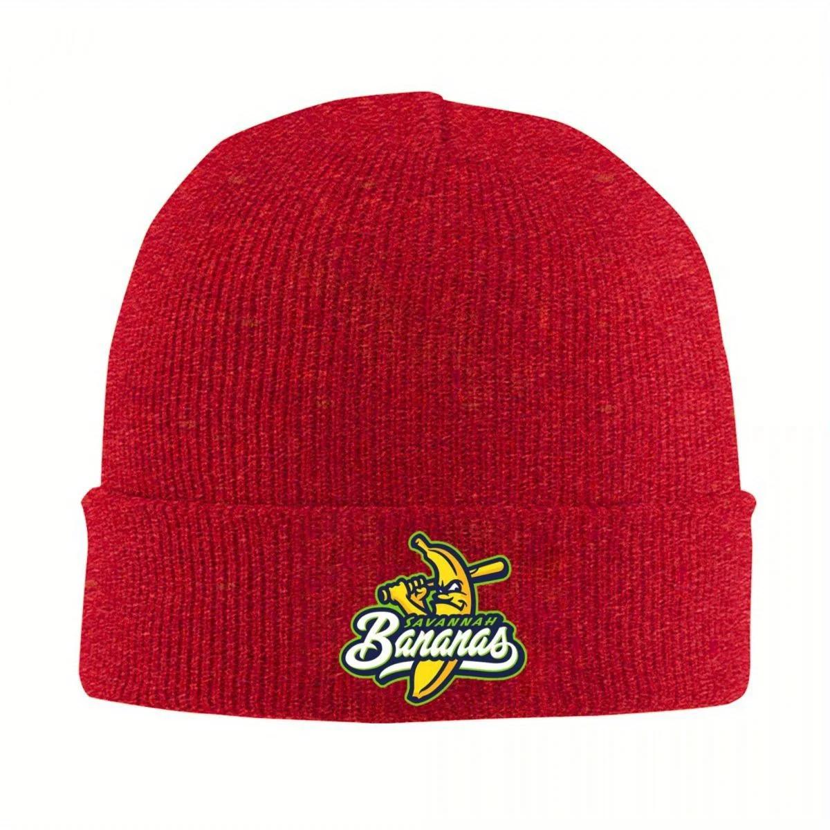 

New Savannah Bananas Warm Knitted Cap Hip Hop Bonnet Hat Autumn Winter Outdoor Beanies Hats For Unisex Adult