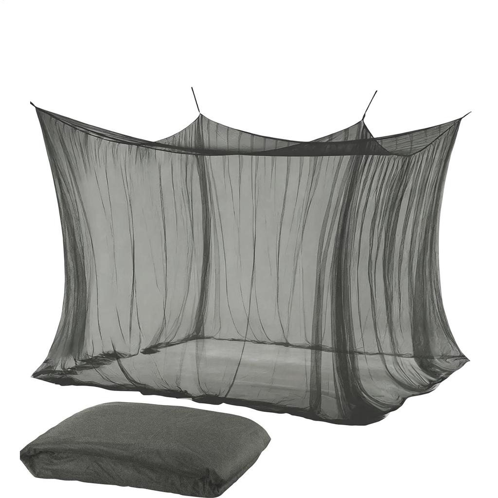 Oversized Square Mosquito Net 4 Corner Camping Cot Mesh Drapes Portable Enclosed Camping Tent 9.84x9.84x8.2ft For Tables Chair