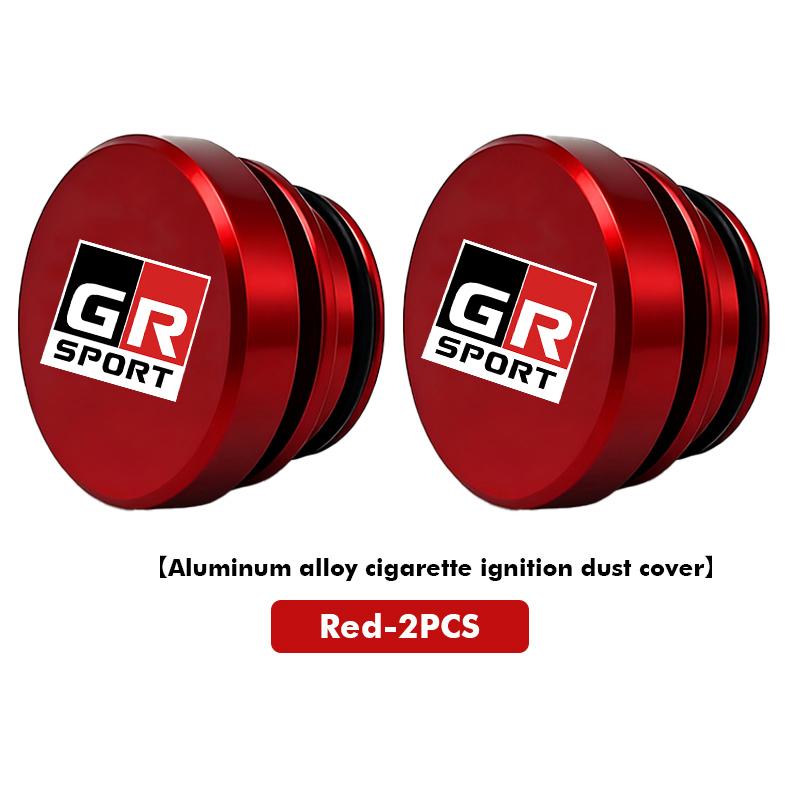 Car Logo Cigarette Lighter Dustproof Cap Protective Cover Auto Accessories For Toyota GR sport Hilux Aygo TDR Yaris Corolla Rav4