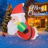 3.45FT Inflatable Toy Santa Claus Gift Bag Box with LED Lights Yard Lawn Party Decoration Christmas Home Supplies Ornaments Gift