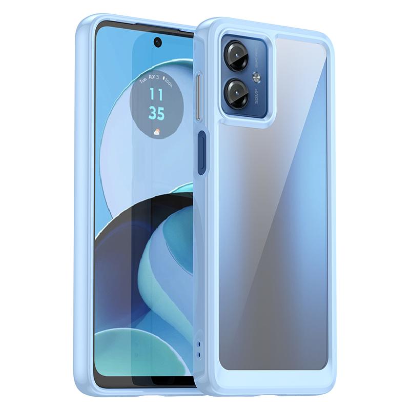 

For Motorola Moto G14 4G TPU+Acrylic Mobile Phone Case Drop-proof Back Cover Blue