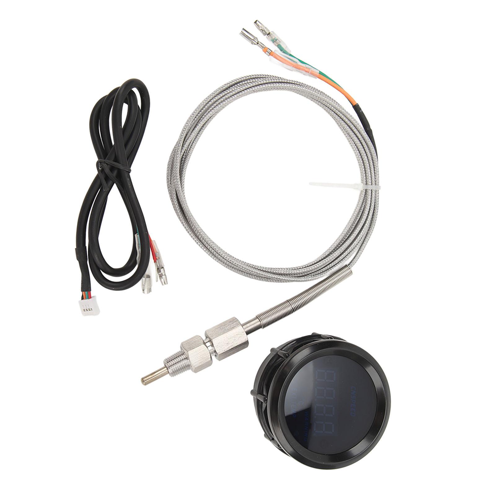 

Датчик температуры выхлопных газов 52 мм, высокая точность, универсальный, подходит для 12 В, от 200 до 1300 градусов по Цельсию, цифровой измеритель EGT