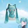 Cartoon Hatsune Miku Funny Headwear Game Hats Community Masks Cosplay Accessory Anime Game Character Hood Halloween PartyCostume