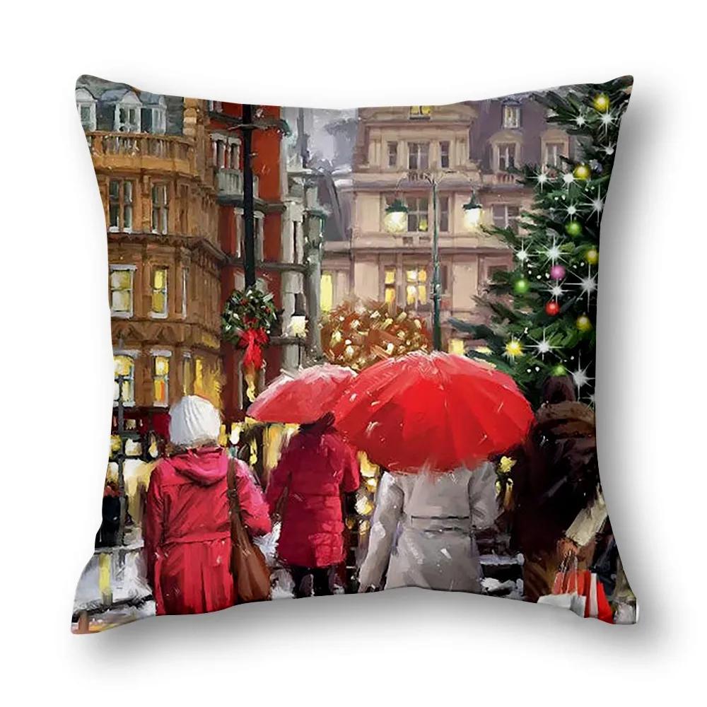 Upgrade Your Living Room Decor With Festive Spirits Christmas Decoration Cushion Cover Home Decor 40x40 45x45 50x50 60x60