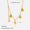 European and American fashion ocean style stainless steel shell necklace bracelet combination set summer beach vacation style new batch