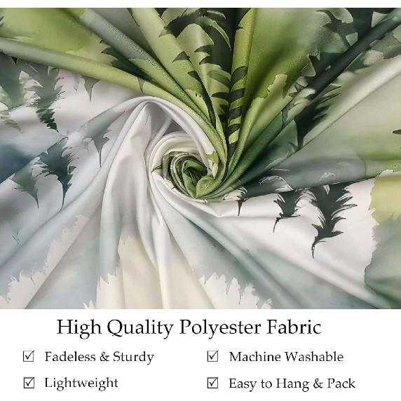 TUGCAY Misty Mountain Forest Tapestry, Green Nature Foggy Watercolor Tree Tapestries Landscape Scenery Tapestry Wall Hanging for Bedroom Living Room