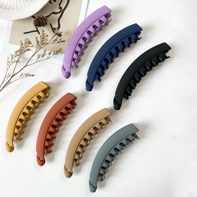Accessories Gift Solid Color Hairpins Barrettes Banana Clip Ponytail Holder Hair Clips Hair Claws