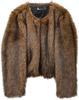 European and American women's artificial fur long-sleeved autumn and winter short fox fur jacket lazy wind crew neck jacket